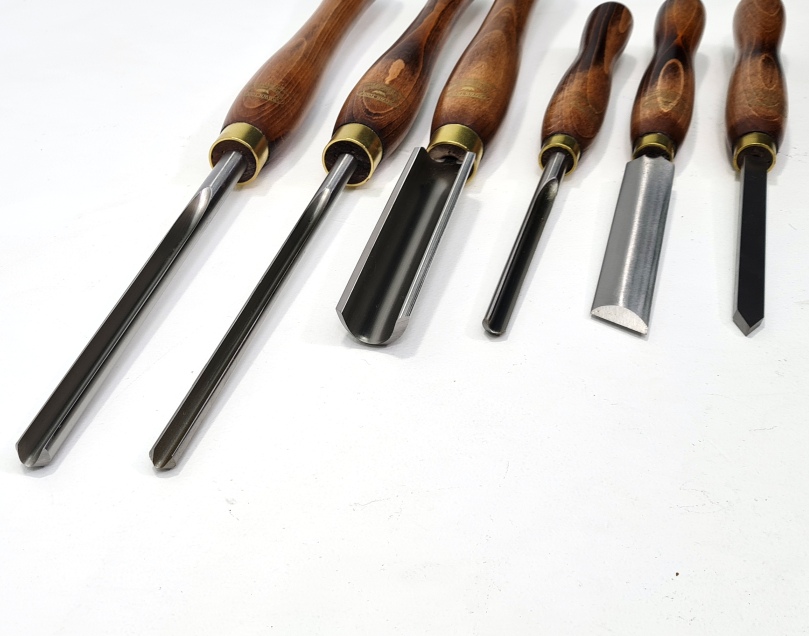 6 piece set woodturning chisels and gouges from Crown.